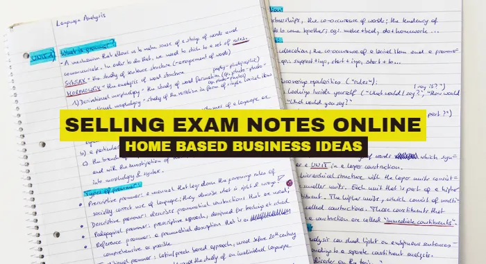 Selling Competitive Exam Notes Online