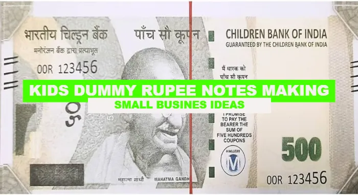 Kids Dummy Rupee Making