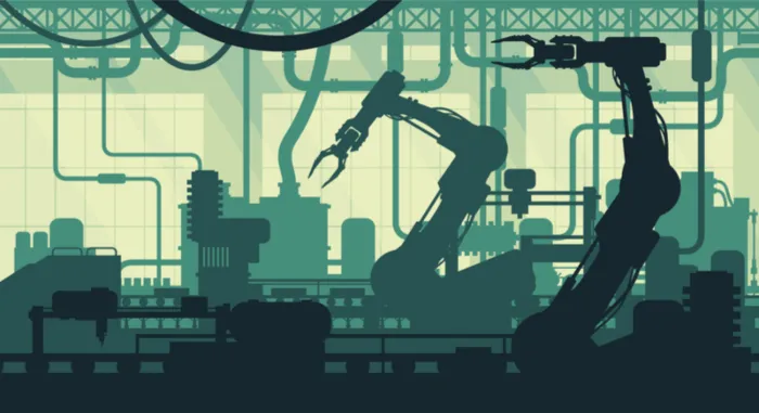 Dark Factory Future Industry Concept