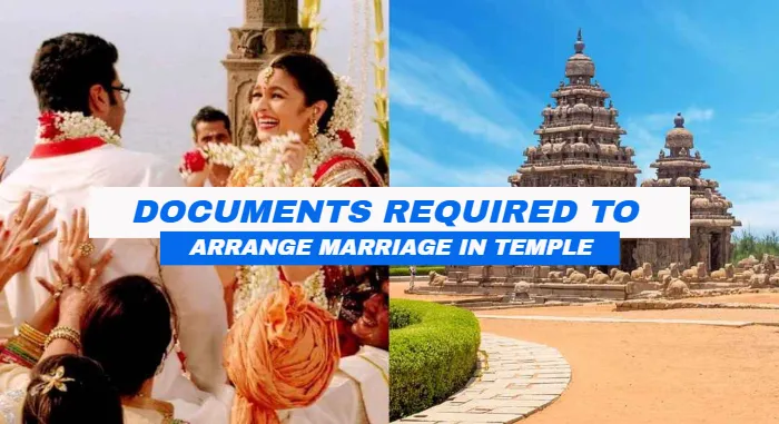 Documents Required For Arrange Wedding In Temple